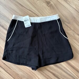 Lush Black Shorts with White Trim